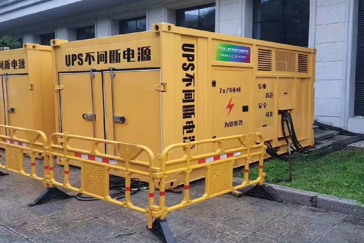 衡东发电机租赁施工现场