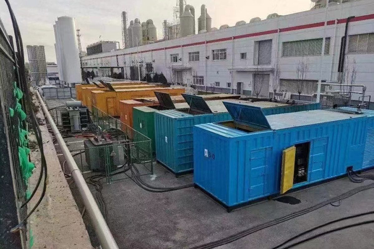 衡东发电机租赁施工现场